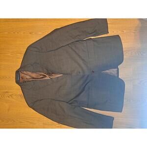 Hart Schaffner Marx Sport Coat Mens 42L Brown Wool Nailhead